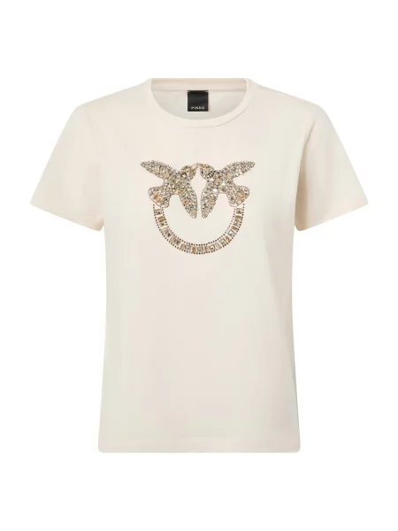 PINKO Tričko PINKO QUENTIN T-SHIRT JERSEY T-SHIRT' béžová