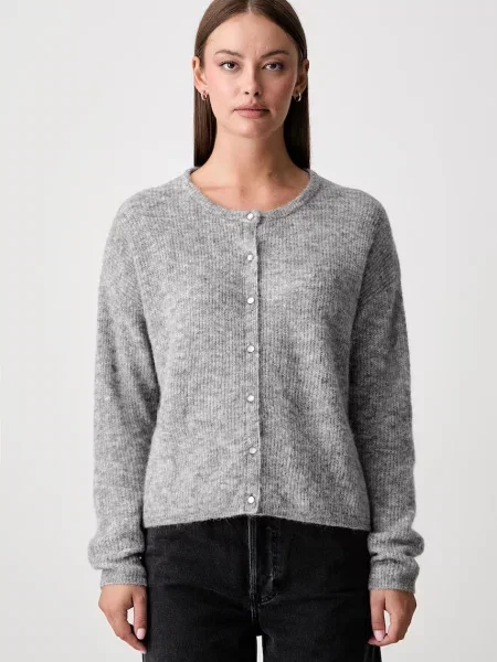 Mos Mosh cardigan pentru femei cu lână Almine gri