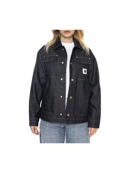 Kurtka jeansowa krój regular fit z naszywką z logo model „Arctic” Carhartt Work In Progress niebieska