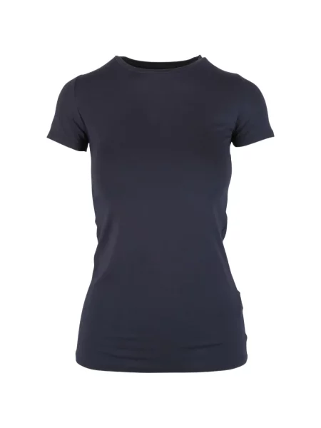 Tricou Majestic Filatures cu decolteu rotund albastru