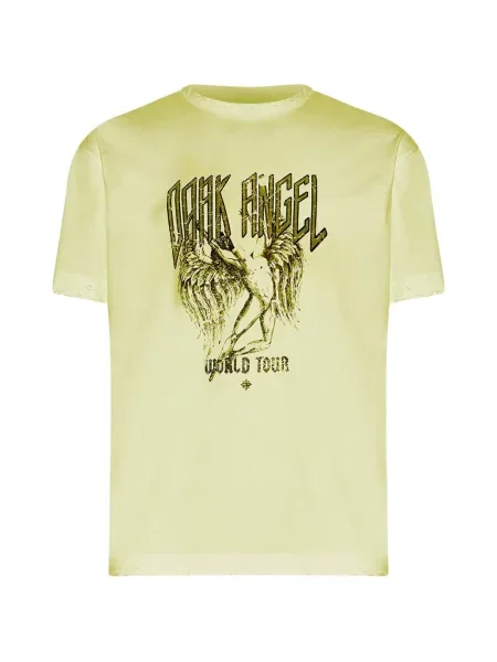 Tricou John Richmond zdrențuiți galben