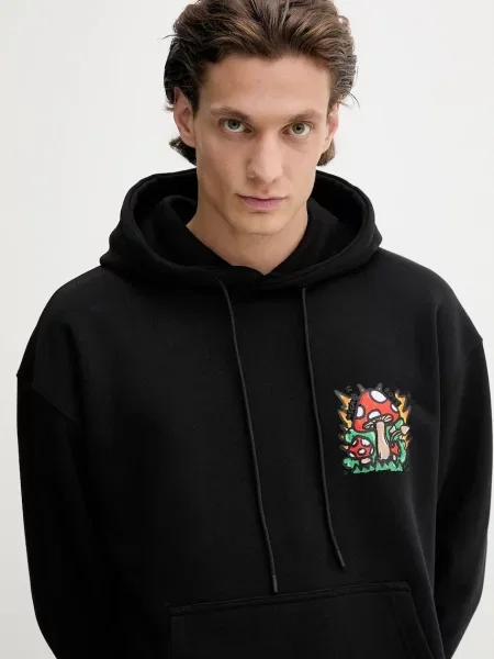 Свитер Msgm с капюшоном с принтом черный