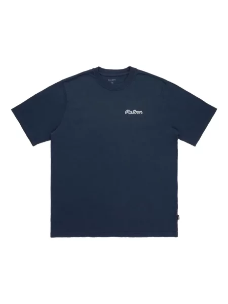 Golf golf koszulka Malbon Golf z nadrukiem niebieska