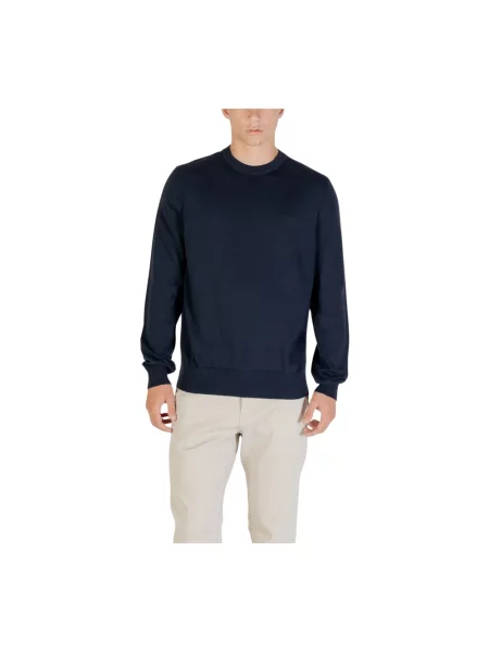 BOSS Orange sweter granatowy lekki niebieski