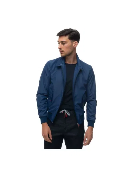 Kurtka bomber Kiton z kołnierzem niebieski