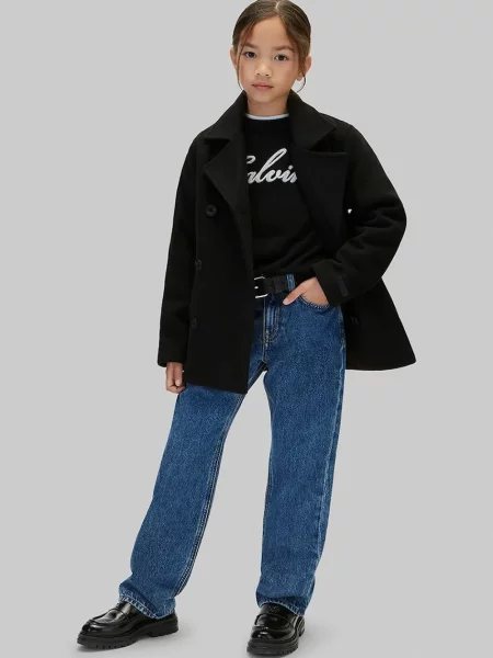 Calvin Klein Jeans пуловер за деца от черно
