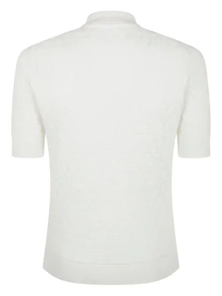 Polo Filippo De Laurentiis tricotate alb