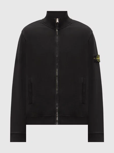 Кардиган з патчем логотипа Stone Island чорний