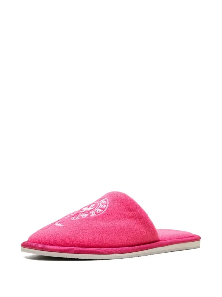 Bačkory Chrome Hearts se srdcovým vzorem růžové