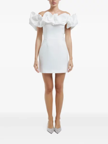 Rochie mini Post Meridiem de costum alb