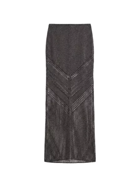 Fusta maxi Moeva tricotate maro