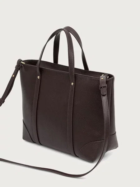 Műbőr shopper táska Armani Exchange barna