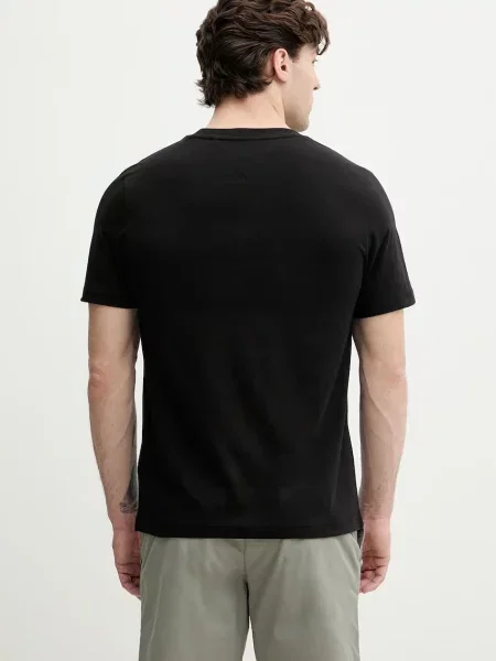 T-shirt o kroju regular fit z czystej bawełny Tommy Hilfiger czarna