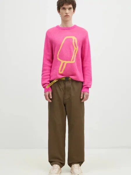 Icecream gyapjúkeverék pulóver Popsicle Crewneck rózsaszín