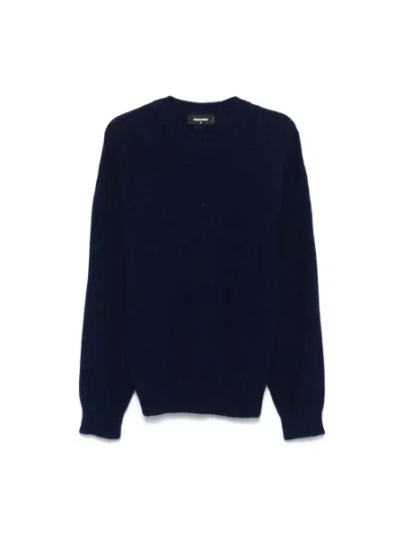 Dzianinowy sweter Dsquared2 brązowy