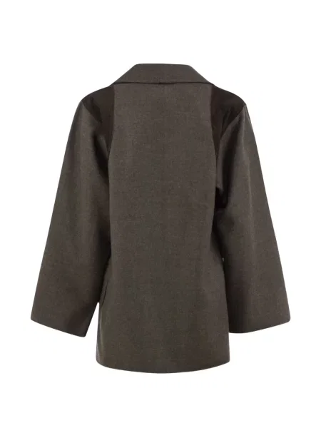 Sacou Max Mara din piele gri