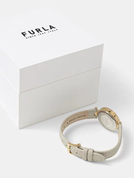 Furla ceas auriu bej