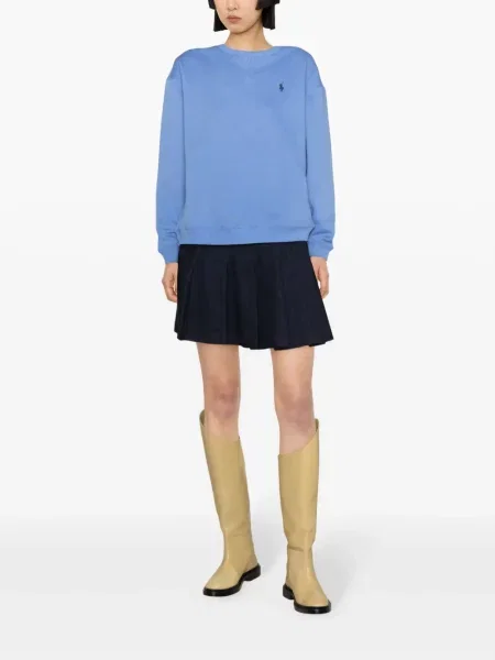 Czapka z daszkiem Polo Ralph Lauren z dżerseju niebieska