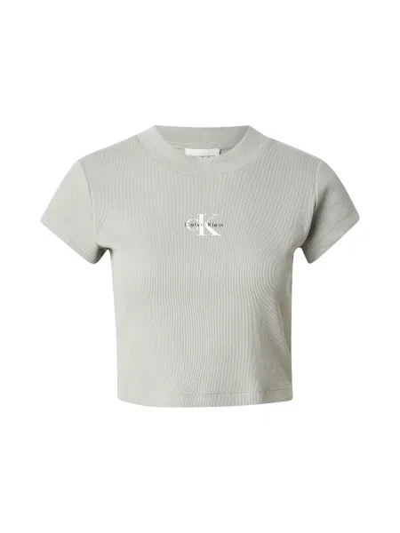 Calvin Klein Jeans Tričko tmelová / čierna / biela zelená