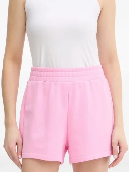 Pantaloni scurți Just Cavalli cu broderie roz