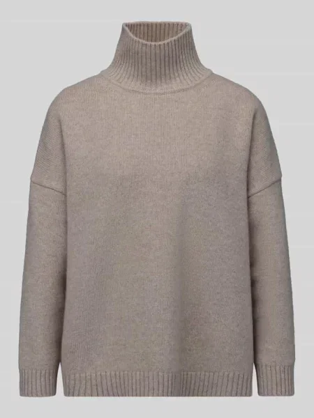 Sweter o luźnym kroju z czystej wełny model BORGIA' Weekend Max Mara beżowy