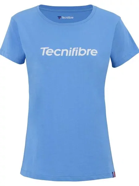 Dámske tričko Tecnifibre Team Cotton Tee azur