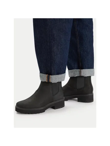 Členková obuv s elastickým prvkom Timberland Carnaby Cool Basic Chlsea čierna