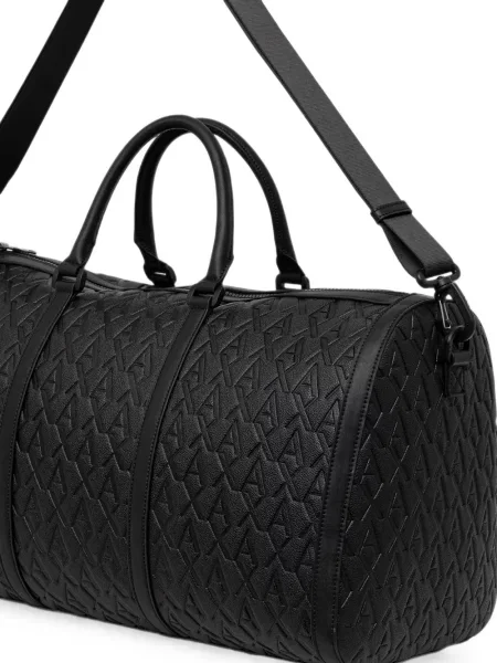 Geantă Armani Exchange cu autograf negru