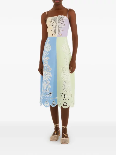 Sukienka midi Farm Rio do kolan garniturowa niebieska