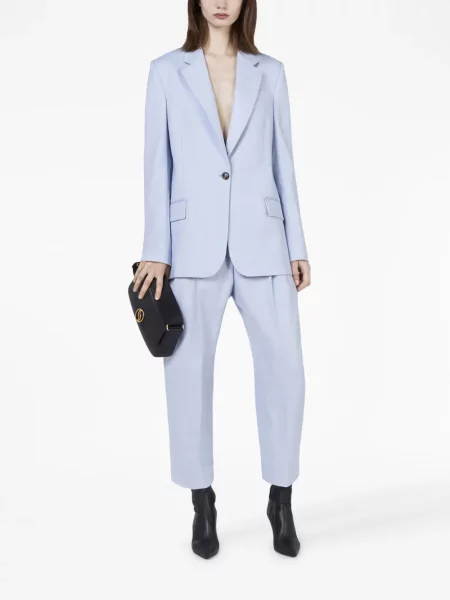 Flanelinis vienakrūtis švarkas Stella Mccartney mėlyna