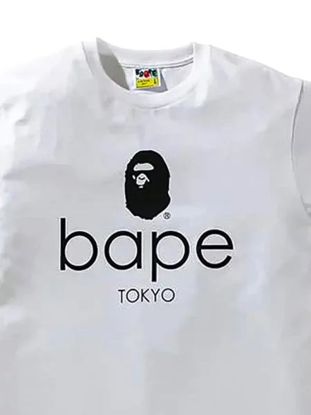 Tricou A Bathing Ape® cu imagine alb