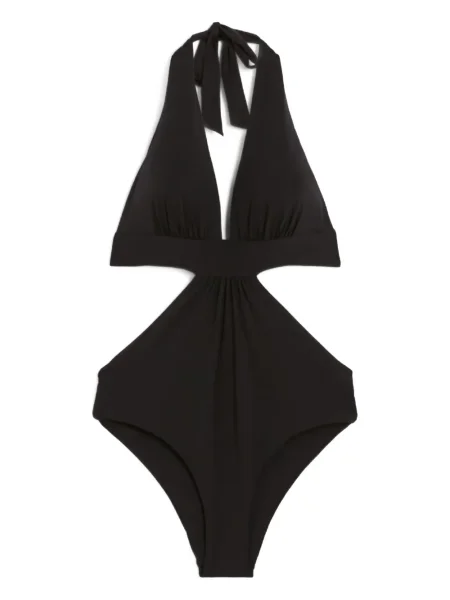 Rochie Max Mara cu decolteu în V cu legături negru