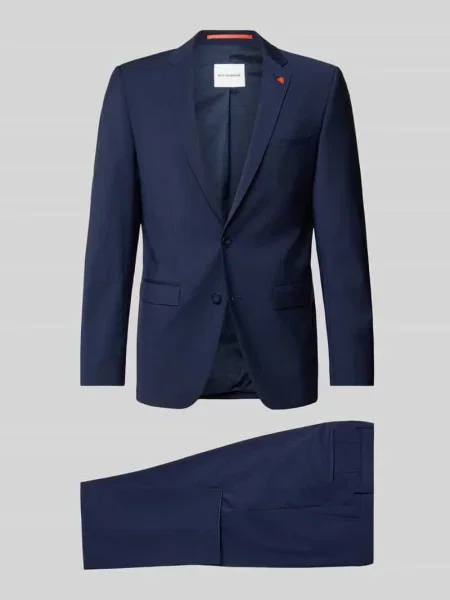 Garnitur o kroju extra slim w jednolitym kolorze Roy Robson granatowy