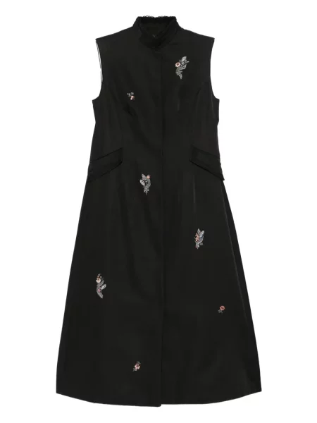 Palton Shiatzy Chen cu broderie negru