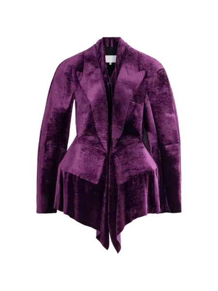 Geacă Maison Margiela de catifea violet