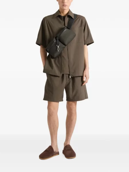 Cu centură curea Givenchy din canvas verde
