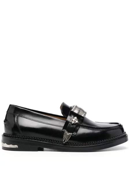 Pantofi loafer Toga Pulla din piele cu cataramă negru