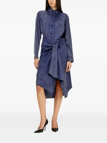 Rochie din denim Diesel albastru