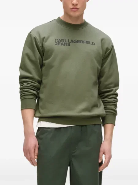 Hanorac Karl Lagerfeld Jeans cu imagine verde