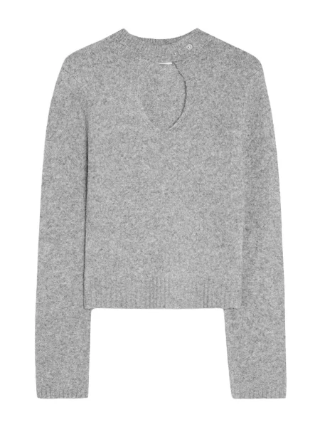 Bershka Svetr melír šedý