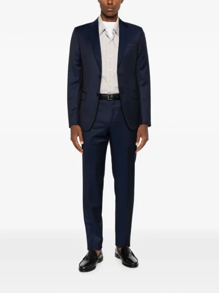 Costum Zegna cu rever albastru