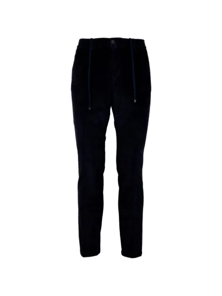 Pantaloni Cruna de catifea cord cu cordon albastru