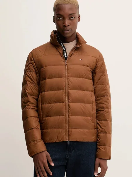 Пухено яке Tommy Jeans преходен модел синьо