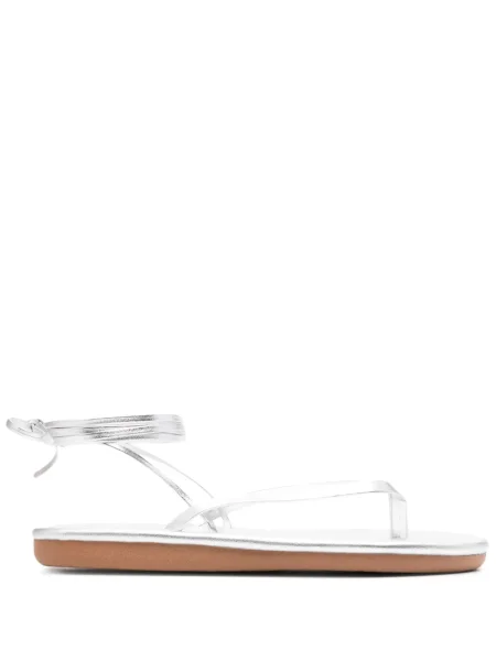 Sandale Ancient Greek Sandals din piele argintiu