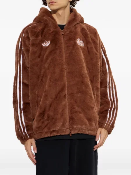 Σατέν loafers Adidas με σχέδιο καφέ