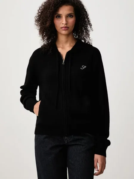 Sporty & Rich S Logo πουλόβερ με με κασμίρι γυναικείο μαύρο