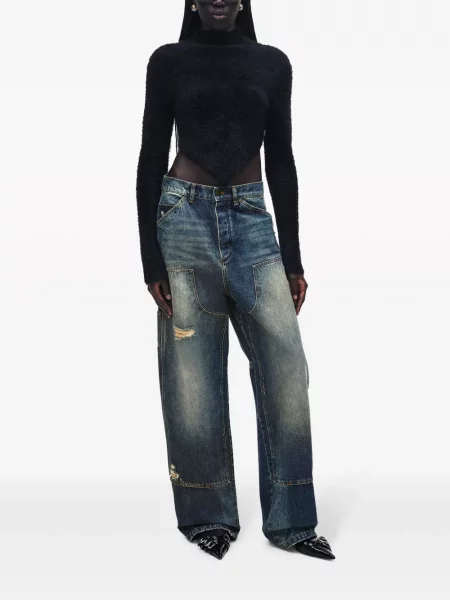 Megztinis Marc Jacobs apkarpytas grunge juoda