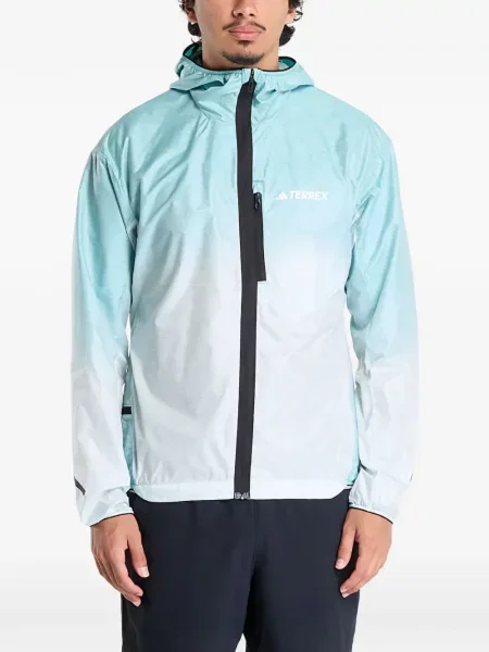 Tricou Adidas cu dungi cu broderie alergare gri