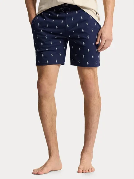 Pijama pantaloni scurți Polo Ralph Lauren alb