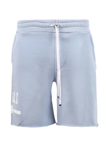 Pantaloni scurți Amiri cu autograf cu cordon albastru
